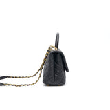 Chanel CAVIER MEDIUM COCO HANDLE FLAP BAG BLACK