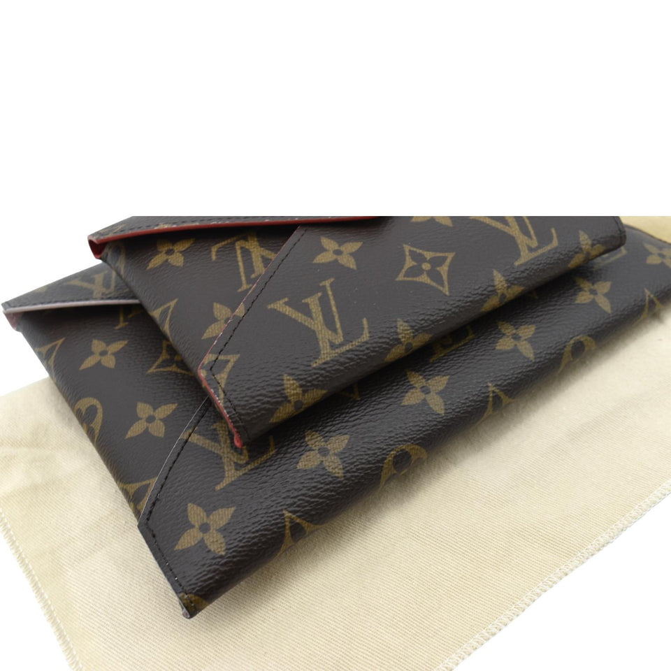 Louis Vuitton Kirigami Pochette Monogram Canvas Clutch Brown