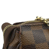 Louis Vuitton Eva Pochette Damier Ebene Clutch Crossbody Bag Brown