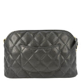 Chanel Classic Quilted Leather Chain Clutch Crossbody Bag Black