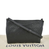 Louis Vuitton Pallas Monogram Empreinte Clutch Crossbody Bag Black