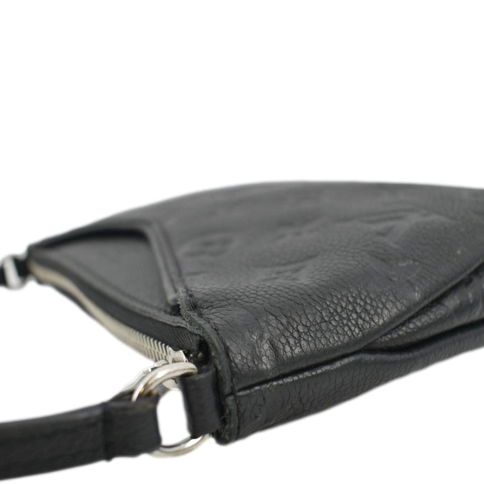 Louis Vuitton Pallas Monogram Empreinte Clutch Crossbody Bag Black