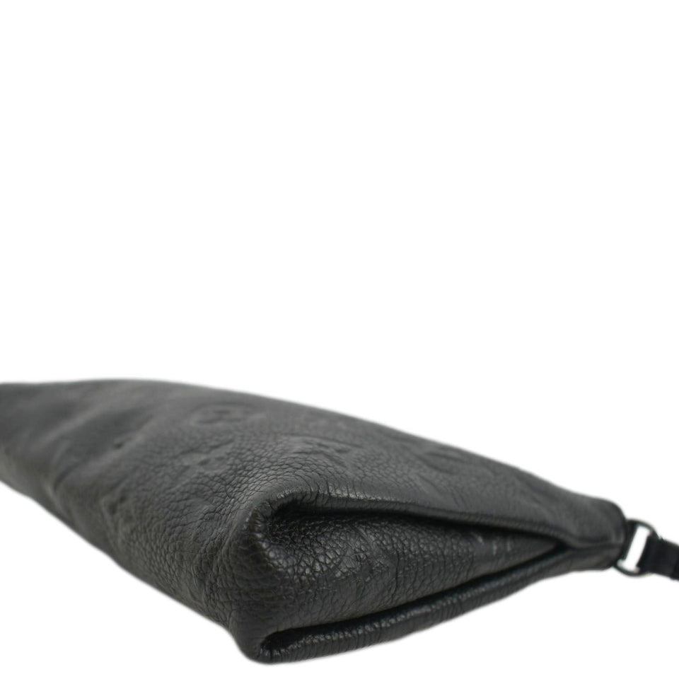 Louis Vuitton Pallas Monogram Empreinte Clutch Crossbody Bag Black