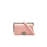 Chanel BOY Chanel HANDBAG LAMBSKIN PALE PINK