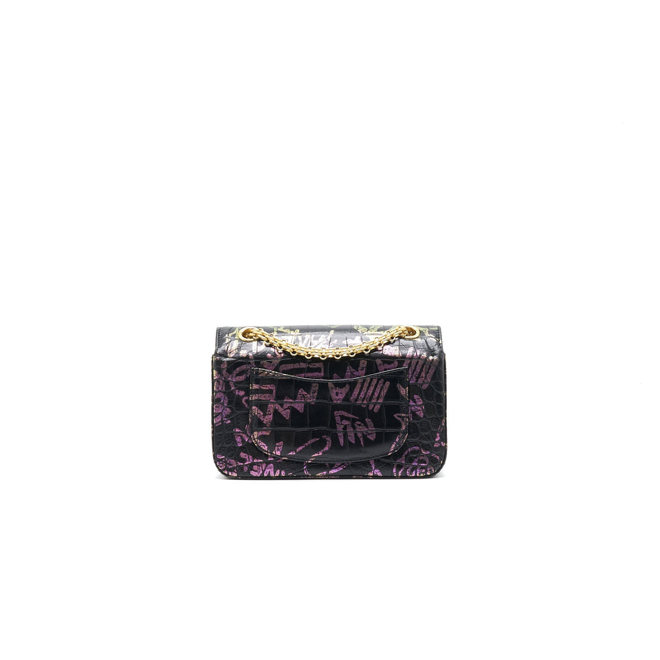Chanel Small 2.55 Reissue Croc Embossed Leather Flap Bag