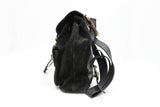 Gucci Bamboo Backpack in Black Suede