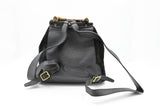 Gucci Bamboo Backpack in Black Suede