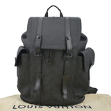 Louis Vuitton Christopher PM Monogram Taurillon Leather Backpack Bag Black