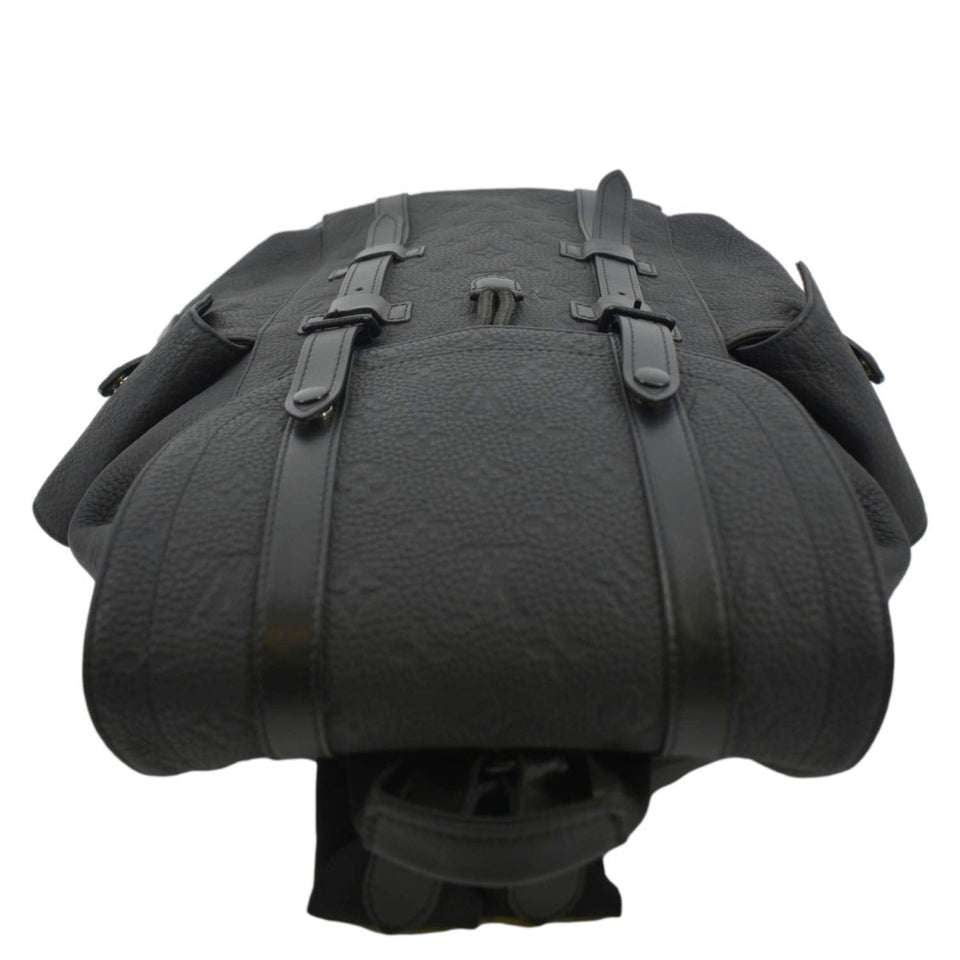 Louis Vuitton Christopher PM Monogram Taurillon Leather Backpack Bag Black