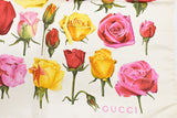 Gucci Roses Scarf in White Silk