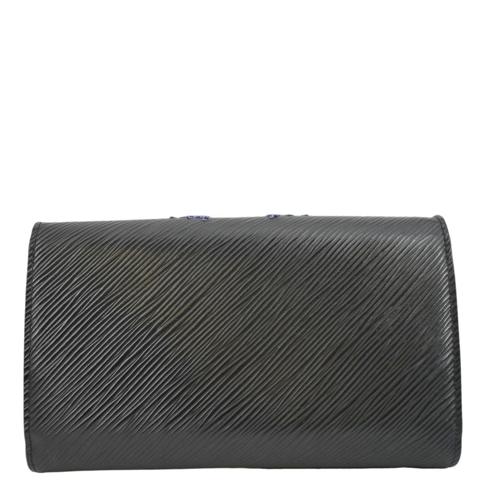 Louis Vuitton Twist Sequin Bird Epi Leather Chain Clutch Black