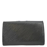 Louis Vuitton Twist Sequin Bird Epi Leather Chain Clutch Black