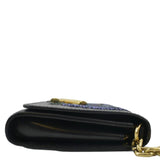 Louis Vuitton Twist Sequin Bird Epi Leather Chain Clutch Black