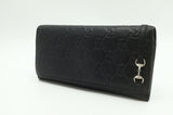 Gucci Long Wallet in Black Guccissima Leather
