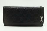 Gucci Long Wallet in Black Guccissima Leather