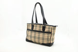 Burberry Shoulder Bag in Beige Check Canvas