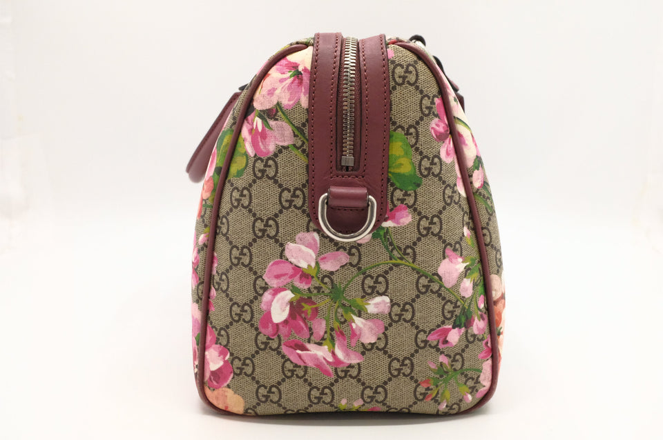 Gucci Boston Bag in Pink Blooms GG Canvas