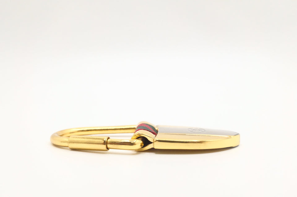 Gucci Rigato Shield Key Ring
