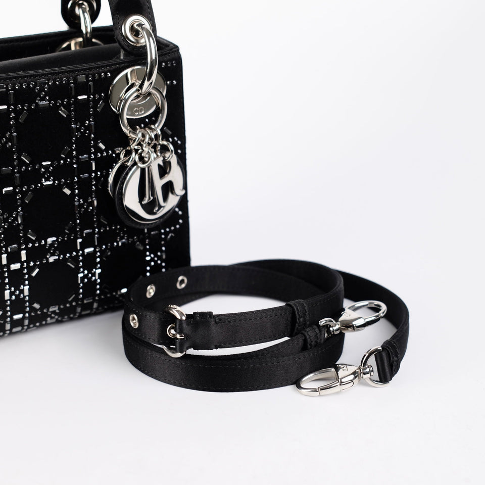 Christian Dior Mini Lady Dior Satin Black