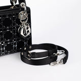 Christian Dior Mini Lady Dior Satin Black