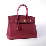 Hermes Birkin 30 Togo Burgundy - A Stamp