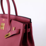 Hermes Birkin 30 Togo Burgundy - A Stamp