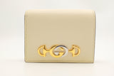 Gucci Zumi Chain Wallet in Cream Leather