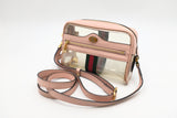Gucci Ophidia Crossbody in Clear Vinyl & Pink Leather