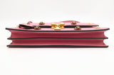 Gucci Cat Lock Shoulder Bag in Pink Leather