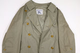 Burberry Trench Coat in Khaki Green Cotton