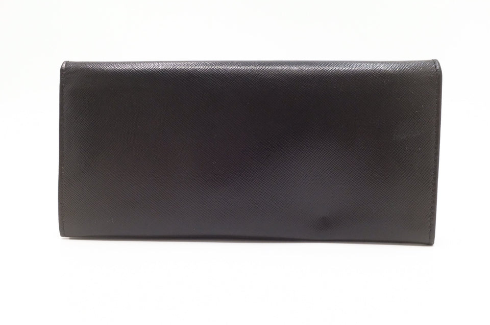 Burberry Long Wallet in Black Leather