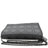 Christian Dior Lady Dior Cannage Leather Crossbody Chain wallet Black