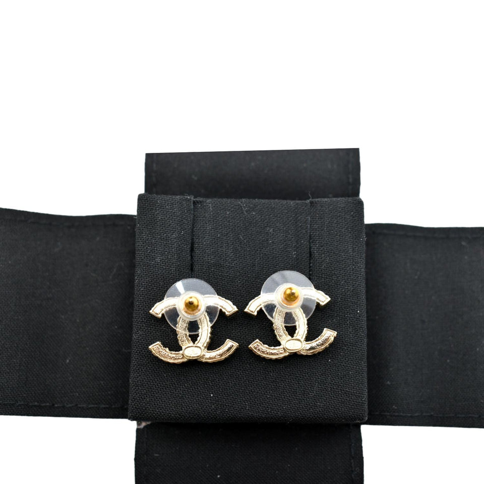 Chanel CC Over The Rainbow Crystal Earring Gold Multicolor