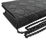 Christian Dior Lady Dior Cannage Leather Crossbody Chain wallet Black