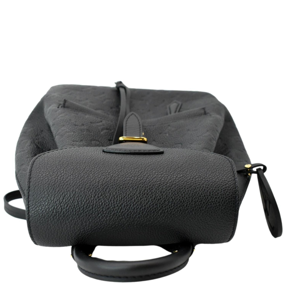 Louis Vuitton Montsouris Monogram Empreinte Leather Backpack Bag Black