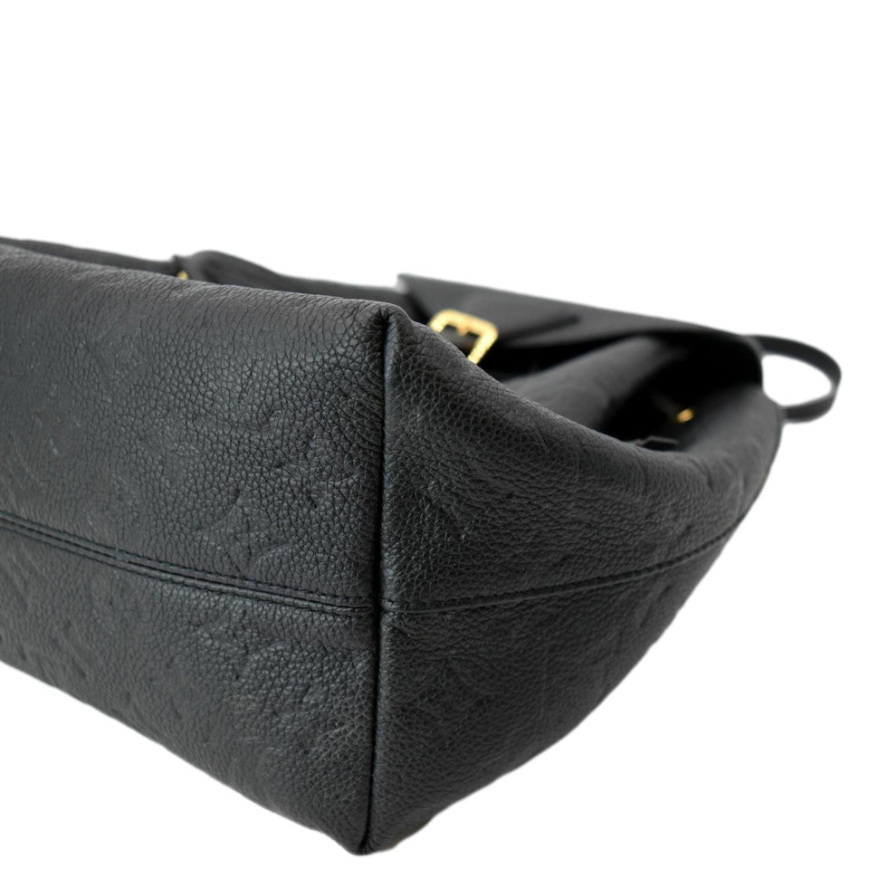 Louis Vuitton Montsouris Monogram Empreinte Leather Backpack Bag Black
