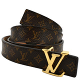 Louis Vuitton Mini 25MM Monogram Canvas Belt Brown