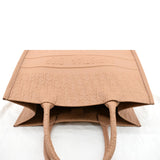 Christian Dior Book Oblique Embossed Calfskin Tote Bag Tan