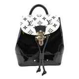 Louis Vuitton Hot Springs Monogram Vernis Leather Backpack Black/White