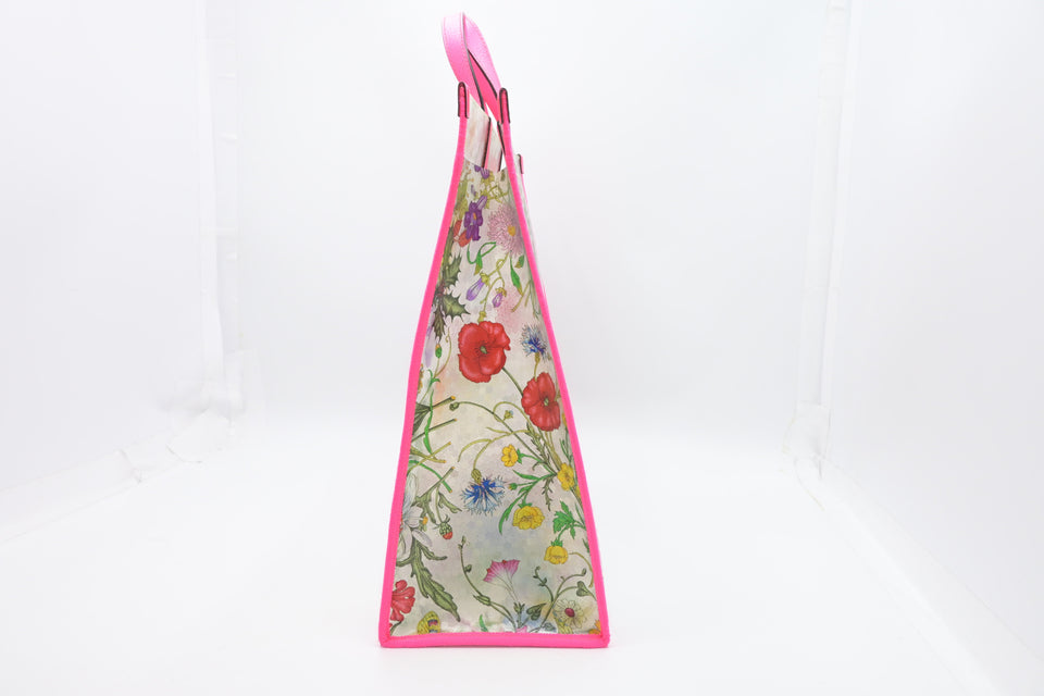 Gucci Tote in Clear Flora Vinyl