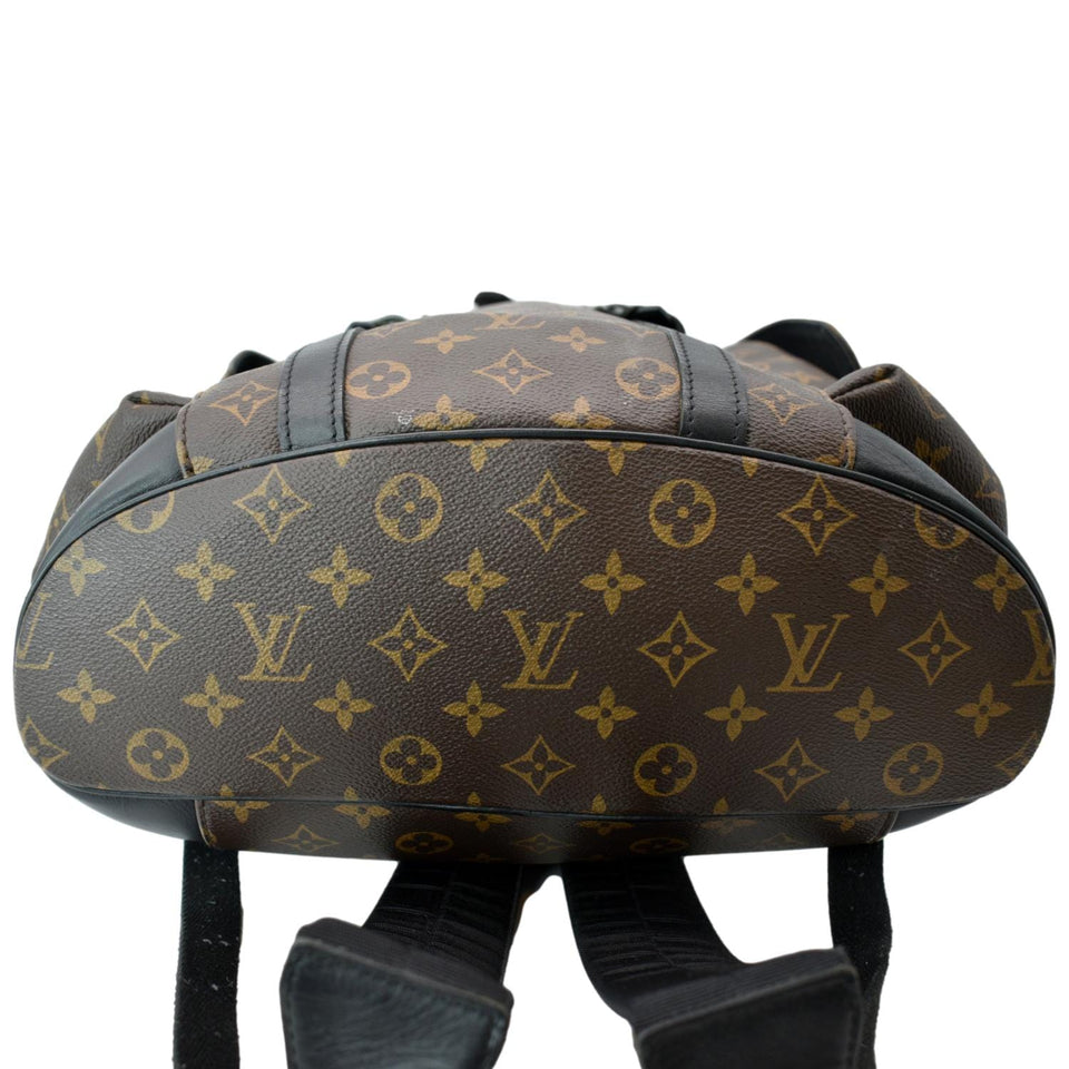 Louis Vuitton Christopher Monogram Macassar Canvas Backpack Bag Brown