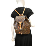 Louis Vuitton Montsouris Monogram Canvas Backpack Bag Brown