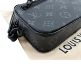 Louis Vuitton Volga Monogram Eclipse Pochette Clutch Bag Black