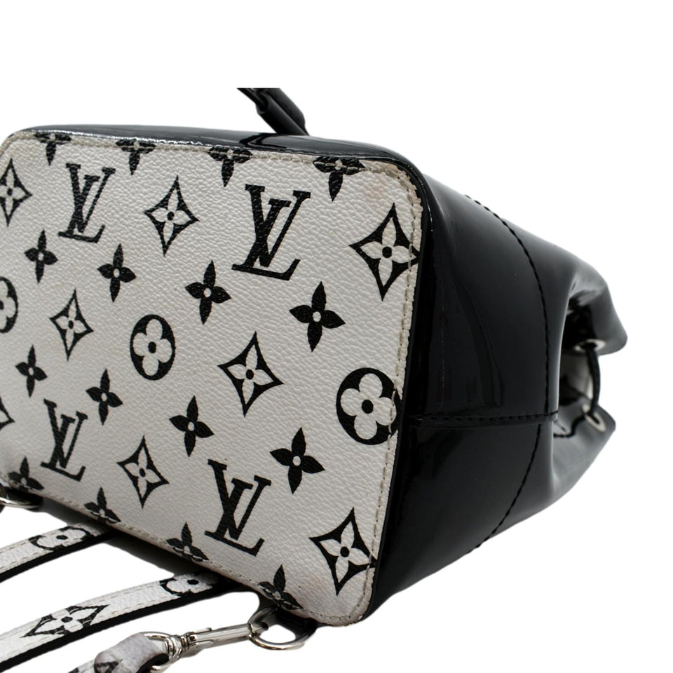 Louis Vuitton Hot Springs Monogram Vernis Leather Backpack Black/White