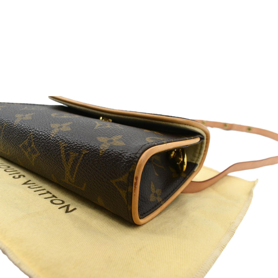 Louis Vuitton Pochette Florentine Monogram Canvas Belt Bag Brown