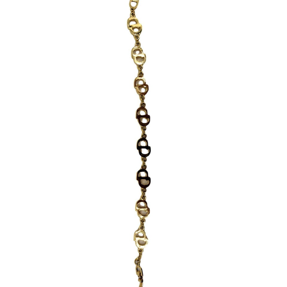 Christian Dior  CD Logo Chain Link Short Bracelet Gold
