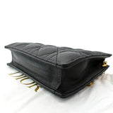 Christian Dior Caro Cannage Calfskin Zipped Pouch Black