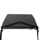 Louis Vuitton Pallas Monogram Empreinte Clutch Crossbody Bag Black