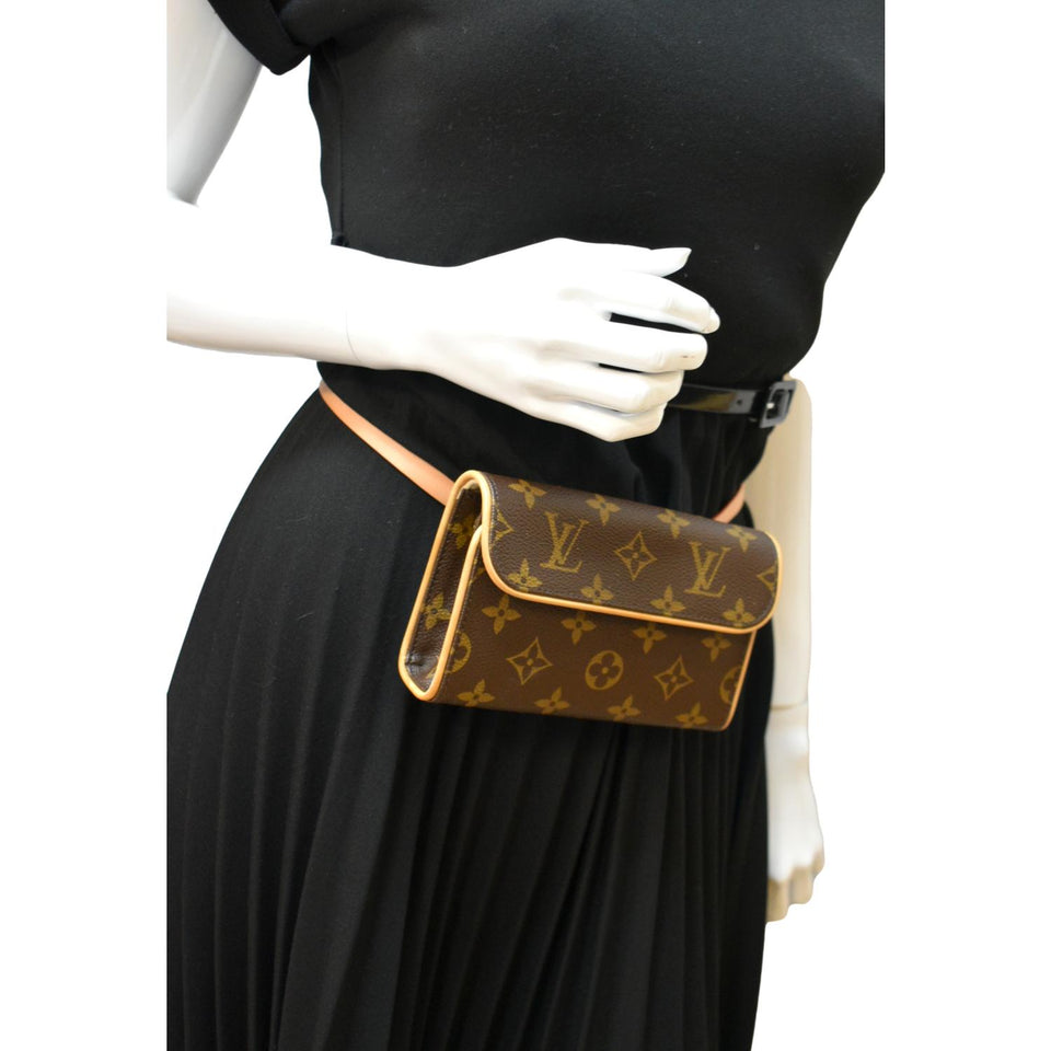Louis Vuitton Pochette Florentine Monogram Canvas Belt Bag Brown