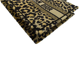 Christian Dior Leopard Medium Book Mizza Embroidered Tote Bag Beige
